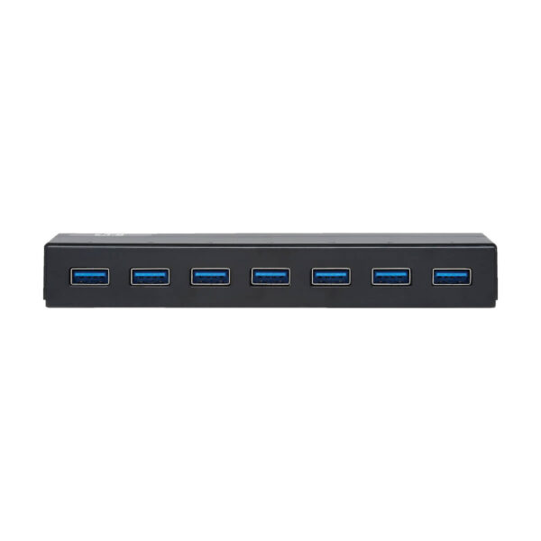 Tripp Lite series 7-Port USB-A Mini Hub - USB 3.x (5Gbps), International Plug Adapters