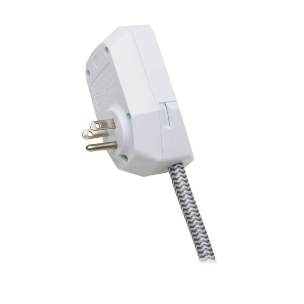 Tripp Lite 7-Outlet Surge Protector, 6 on Strip + 1 on Detachable Charger Plug, 2 USB (2.4A Shared), 900 Joules, 6 ft. Cord, 5-15P, White - TLP616USB
