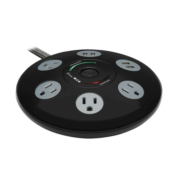 716301c12940ed168c17053fbafabb99 Tripp Lite series Conference Power Surge Protector - 4 NEMA 5-15R Outlets, 4 USB-A Ports, 6-ft. (1.83 m) Cord, Black