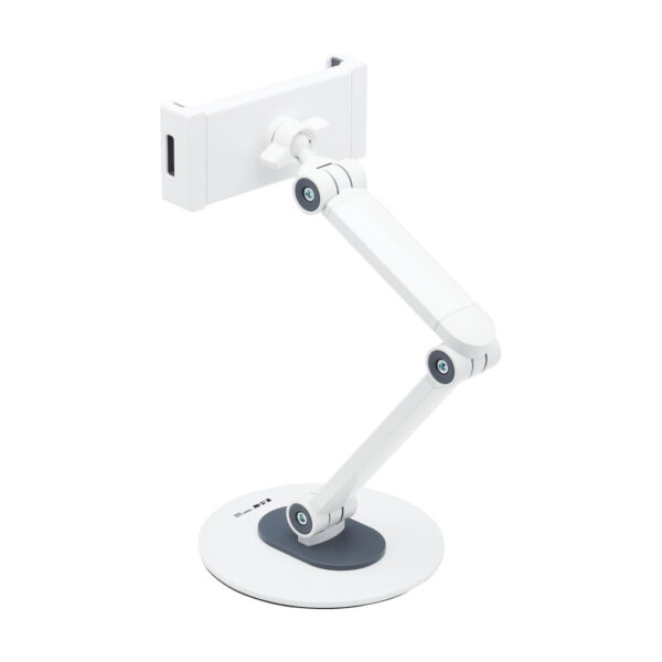 7172b238b25a610276be33b424f800e6 Tripp Lite series Full-Motion Flexible Long-Arm Desktop Smartphone and Tablet Mount, White