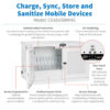 Tripp Lite series Safe-IT Multi-Device UV Charging Station, Hospital-Grade, 16 USB Ports, iPad and Android Tablets, Antimicrobial, White