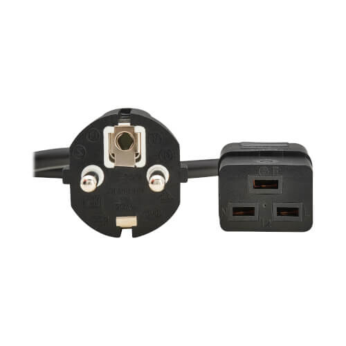 718daf3cd7ad4bc508f1545453ef0e2d Tripp Lite series EU Computer Power Cord, Schuko to C19 - 16A, 250V, H05VV-F, 2.5 m (8.2 ft.), Black