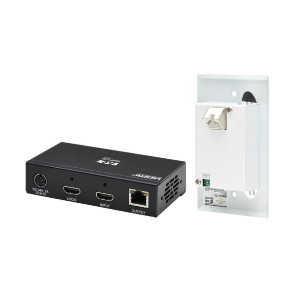Tripp Lite series HDMI over Cat6 Extender Kit, Box Transmitter/Wall Plate Receiver, 4K 60 Hz, 4:4:4, IR, PoC, HDR, HDCP 2.2, 230 ft., TAA