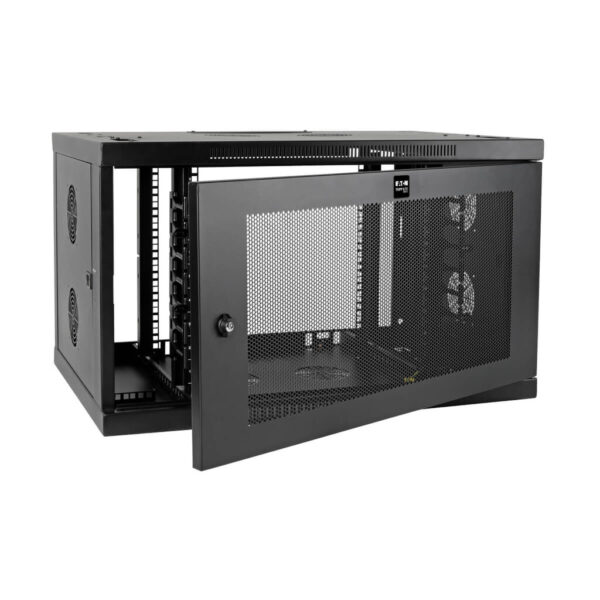 Tripp Lite series SmartRack 9U Low-Profile Switch-Depth-Plus Wall-Mount Mini Rack Enclosure, Wide