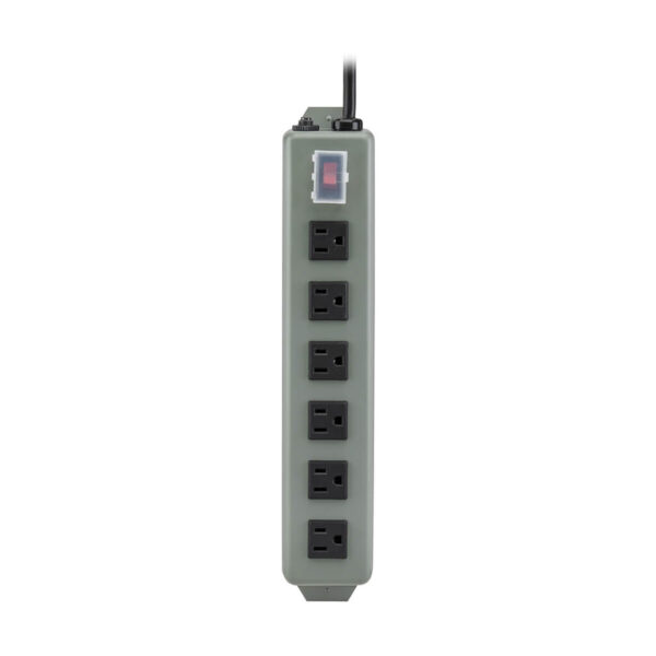 Tripp Lite series Industrial Power Strip, 6 Right-Angle Outlets, 15 ft. (4.6 m) Cord, Mounting Tabs
