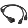 Tripp Lite series Splitter Cable, Heavy-Duty, C20 to 2x C13 - 15A, 100-250V, 14 AWG, 2 ft. (0.61 m), Black