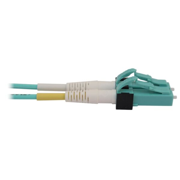 72471a6d61832dec6f1db12afc3a5f63-3 Tripp Lite series 40/100G Multimode 50/125 OM4 Fiber Optic Cable (12F MTP/MPO-PC to 4x Duplex LC/PC F/M), LSZH, Magenta, 3 m (9.8 ft.)