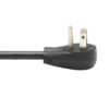 Tripp Lite series Power Extension Cord, Right-Angle NEMA 5-15P to NEMA 5-15R - Heavy-Duty, 15A, 120V, 14 AWG, 10 ft. (3.05 m), Black