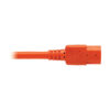 Tripp Lite series Power Cord C14 to C15 - Heavy-Duty, 15A, 250V, 14 AWG, 6 ft. (1.83 m), Orange
