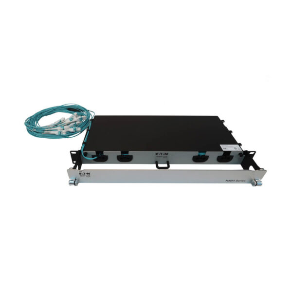 Tripp Lite series Preloaded Fiber Panel, 1U - 2x (12x LC/LC Duplex M/M) 24F Trunk Cables, OM4 Multimode, 20 m (65.6 ft.)