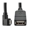 72b670f5d0a490dc6b30a25b01eea4e8 Tripp Lite series Micro USB to USB OTG Host Adapter Cable, Right-Angle 5-Pin USB Micro-B to A (M/F), 6-in. (15.24 cm)