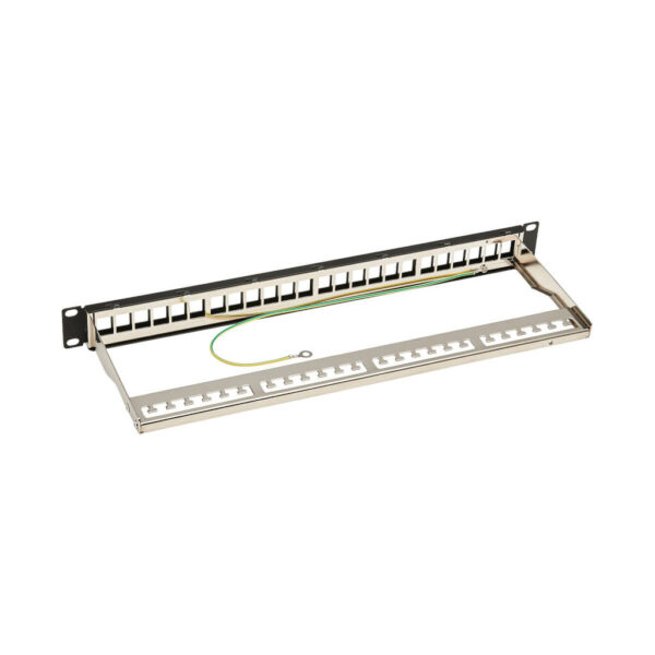 Tripp Lite series 24-Port 1U Rack-Mount Shielded Blank Keystone/Multimedia Patch Panel, RJ45 Ethernet, USB, HDMI, Cat5e/6