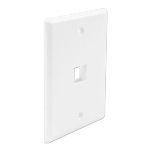 1-Port Single Gang, Flush Style, Faceplate White
