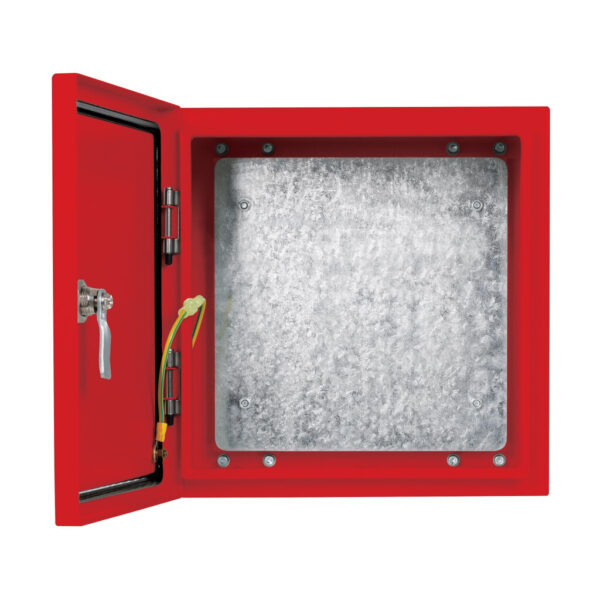 Tripp Lite series SmartRack Outdoor Industrial Enclosure with Lock - NEMA 4, Surface Mount, Metal Construction, 12 x 12 x 10 in., Red