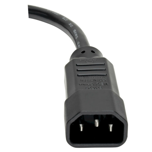 Tripp Lite series PDU Power Cord, C13 to C14 - 10A, 250V, 18 AWG, 1 ft. (0.31 m), Black