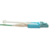 732e33d945a89f39ef1a79f48f33aef2 Tripp Lite series MTP/MPO Fan-out Cable with Push/Pull Tab Connectors, MTP/MPO to 4xLC, 40GbE, 40GBASE-SR4,OM3 Plenum-rated - Aqua, 1M (3.28 ft.)
