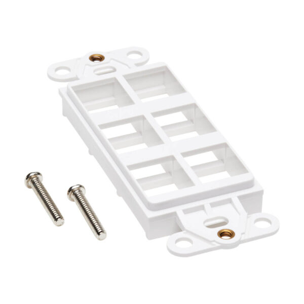 Tripp Lite series Center Plate Insert, Decora Style - Vertical, 6 Ports, TAA
