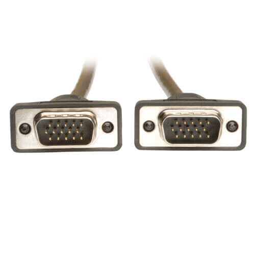 Tripp Lite series Low-Profile VGA High-Resolution RGB Coaxial Cable (HD15 M/M), 3 ft. (0.91 m)