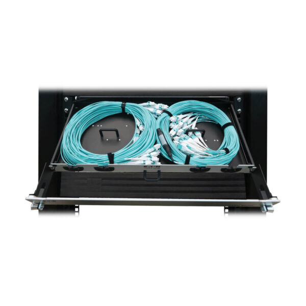 Tripp Lite series Preloaded Fiber Panel, 1U - 2x (12x LC/LC Duplex M/M) 24F Trunk Cables, OM4 Multimode, 20 m (65.6 ft.)