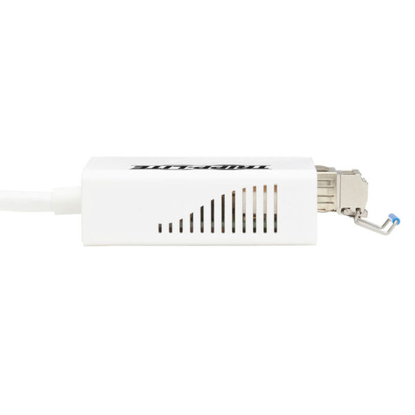 Tripp Lite series USB 3.0 Multimode Fiber Optic Transceiver Ethernet Adapter, 10/100/1000 Mbps, 1310nm, 550m, LC