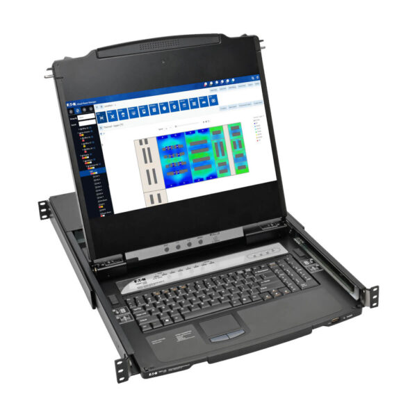 Tripp Lite series NetDirector 8-Port 1U Rack-Mount Console HDMI KVM Switch with 17 in. LCD and IP Remote Access, Dual Rail, TAA