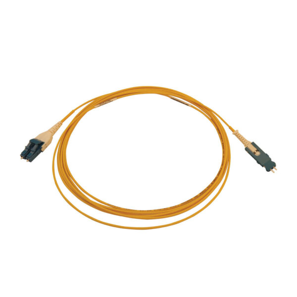 Tripp Lite series 40/100/400G Singlemode 9/125 OS2 Fiber Optic Cable (Duplex SN-UPC to Duplex LC-UPC M/M), LSZH, Yellow, 3 m (9.8 ft.)