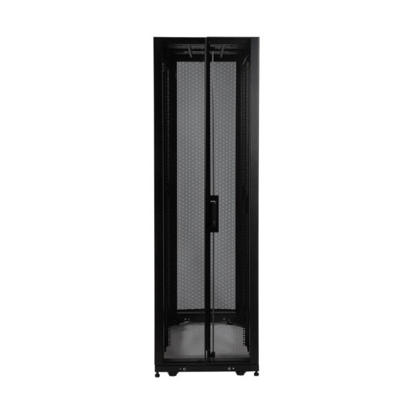 Tripp Lite series 42U SmartRack Standard-Depth Rack Enclosure Cabinet, Threaded 10-32 Mounting Holes with doors & side panels