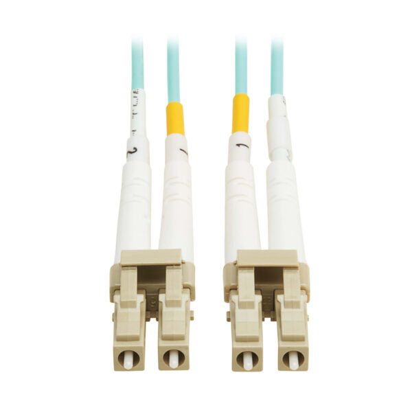 74a75aaa791f80d511f8b80b7f640074 Tripp Lite series 10Gb/40Gb/100Gb Duplex Multimode 50/125 OM4 LSZH Fiber Patch Cable (LC/LC), Aqua, 2M (6.6 ft.), TAA