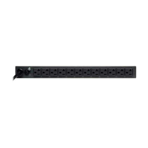 Tripp Lite series 2.4kW Single-Phase 120V Basic PDU, 13 NEMA 5-15/20R Outlets, NEMA 5-20P Input, 15 ft. (4.57 m) Cord, 1U Rack-Mount