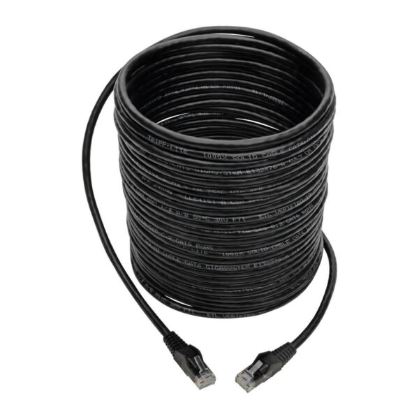 Tripp Lite series Cat6 Gigabit Snagless Molded (UTP) Ethernet Cable (RJ45 M/M), PoE, Black, 35 ft. (10.67 m)