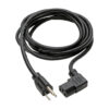 Tripp Lite series Computer Power Cord, NEMA 5-15P to Right-Angle C13 - 10A, 125V, 18 AWG, 14 ft. (4.27 m), Black