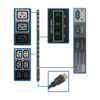Tripp Lite series 8.6kW 3-Phase Local Metered PDU, 208/120V Outlets (36 C13, 6 C19, 6 5-15/20R), 208V L21-30P, 6 ft. (1.83 m) Cord, 0U Vertical, TAA