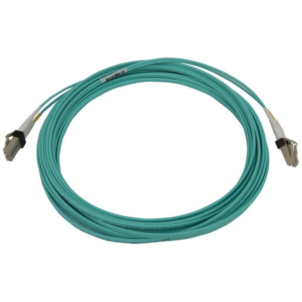 7523bbf01aa6dd3cb6ed8ef9f95f9962 Tripp Lite series 400G Multimode 50/125 OM3 Switchable Fiber Optic Cable (Duplex LC-PC M/M), LSZH, Aqua, 7 m (23 ft.)