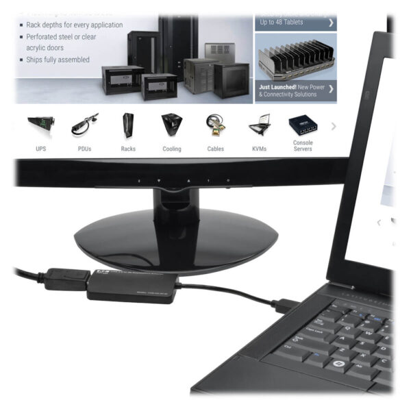 75376d0b6de75d592aae58cd46491f4a Tripp Lite series USB 3.0 SuperSpeed to 4K DisplayPort Dual-Monitor External Video Graphics Card Adapter, 512 MB SDRAM