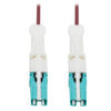 Tripp Lite series 400G Duplex Multimode 50/125 OM4 Fiber Optic Cable (CS-PC/CS-PC), Round LSZH Jacket, Magenta, 5 m