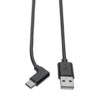 756629bd72b434e9573a5c72ffe3aec1 Tripp Lite series USB-A to USB-C Cable, Right-Angle USB-C, USB 2.0, (M/M), 6 ft. (1.83 m)