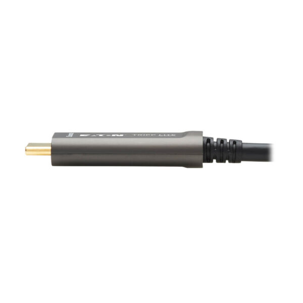 75691d0aed7d97338353876f77de60c2-1 Tripp Lite series USB-C to USB-C Plenum-Rated Fiber Active Optical Cable (AOC) - 4K 60 Hz, HDR, 4:4:4, M/M, Black, 15 m (49 ft.), Video-Only