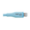 756d439bf43d14860e2fda8f66227b5f Tripp Lite Safe-IT USB-C to Lightning Antibacterial Sync/Charge Cable (M/M), Ultra Flexible, MFi Certified, Light Blue, 6 ft. - M102AB-006-S-LB