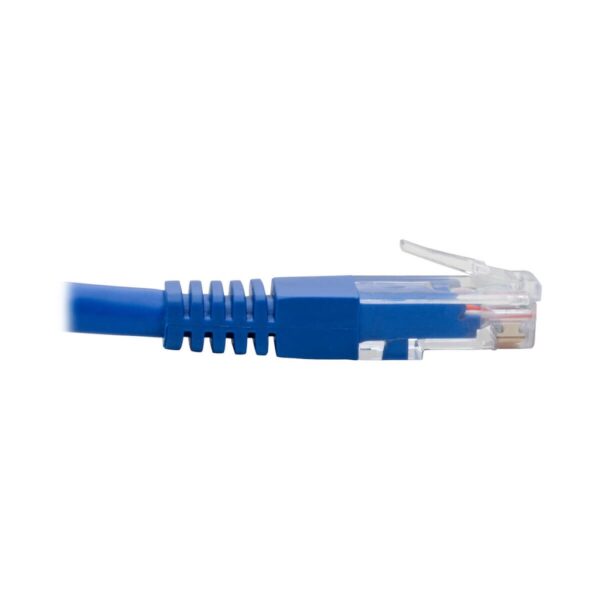 Tripp Lite series Right-Angle Cat6 Gigabit Molded UTP Ethernet Cable (RJ45 Right-Angle M to RJ45 M), Blue, 1 ft. (0.31 m)