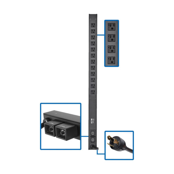 764ab675dfec59351ab18d06ca38d809 Tripp Lite series 2.9kW 120V Single-Phase Basic PDU - 12 NEMA 5-15/20R Outlets, L5-30P Input, 10 ft. Cord, 36 in. 0U Rack-Mount
