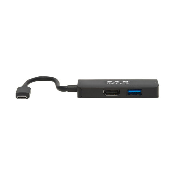 Tripp Lite series USB-C Multiport Adapter - HDMI 4K 60 Hz, 4:4:4, HDR, USB 3.x (5Gbps) Hub Ports, 100W PD Charging, Black