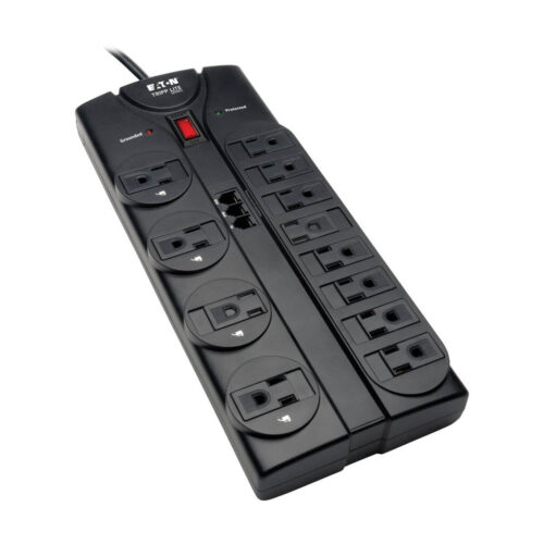Tripp Lite series Protect It! 12-Outlet Surge Protector, 8 ft. (2.43 m) Cord, 2160 Joules, Tel/Modem Protection