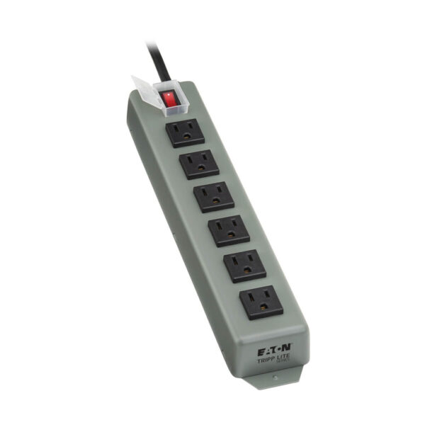 Tripp Lite series Industrial Power Strip Metal, Lighted Power Switch, 6-Outlet, 6 ft. (1.8 m) Cord