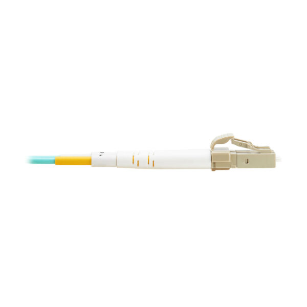 7726b9b0831e2e65b164e30af1144acc-1 Tripp Lite series 10Gb Duplex Multimode 50/125 OM3 OFNP Fiber Patch Cable (LC/LC) - Aqua, 5 m (16.4 ft.), TAA