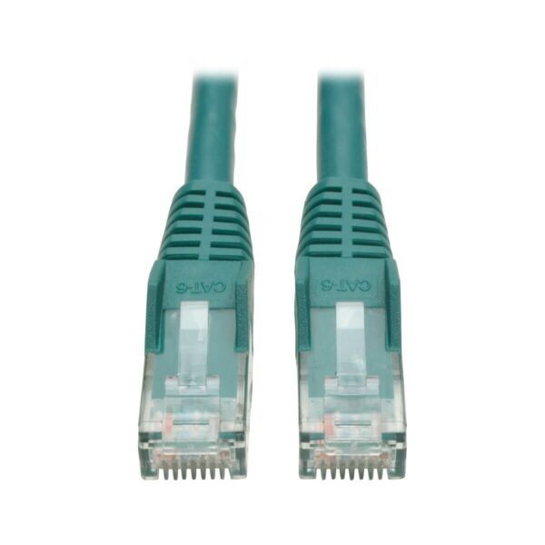 7768ae74b02e20ba77e083cd58e77e0c-7 Tripp Lite series Cat6 Gigabit Snagless Molded (UTP) Ethernet Cable (RJ45 M/M), PoE, Green, 7 ft. (2.13 m)