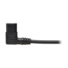 Tripp Lite series Power Extension Cord, Right-Angle C13 to C14 PDU Style - 10A, 250V, 18 AWG, 2 ft. (0.61 m), Black