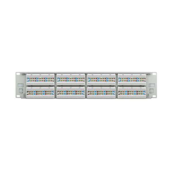 Tripp Lite series 48-Port Cat6 Patch Panel - 4PPoE Compliant, 110/Krone, 568A/B, RJ45 Ethernet, 2U Rack-Mount, White, TAA