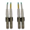 782f0ca0226d1d10fc834f1f2c65b9da-6 Tripp Lite series 400G Multimode 50/125 OM3 Switchable Fiber Optic Cable (Duplex LC-PC M/M), LSZH, Aqua, 1 m (3.3 ft.)