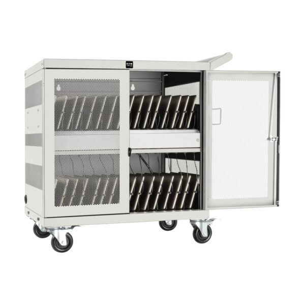 Tripp Lite series Multi-Device Charging Cart, 32 USB Ports, iPad and Android Tablets, Wall-Mount Option, White