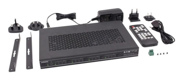 Tripp Lite series 4x4 HDMI Matrix Switch with Video Wall Controller - 4K 60 Hz, 4 HDMI Inputs, 4 HDMI Outputs, HDR, 4:4:4, Multi-Resolution Support